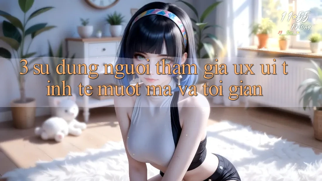 3. Sử dụng người tham gia (UX/UI): Tinh tế, mượt mà và tối giản