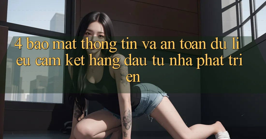 4. Bảo mật thông tin và an toàn dữ liệu: Cam kết hàng đầu từ nhà phát triển 4. Bảo mật thông tin và an toàn dữ liệu: Cam kết hàng đầu từ nhà phát triển