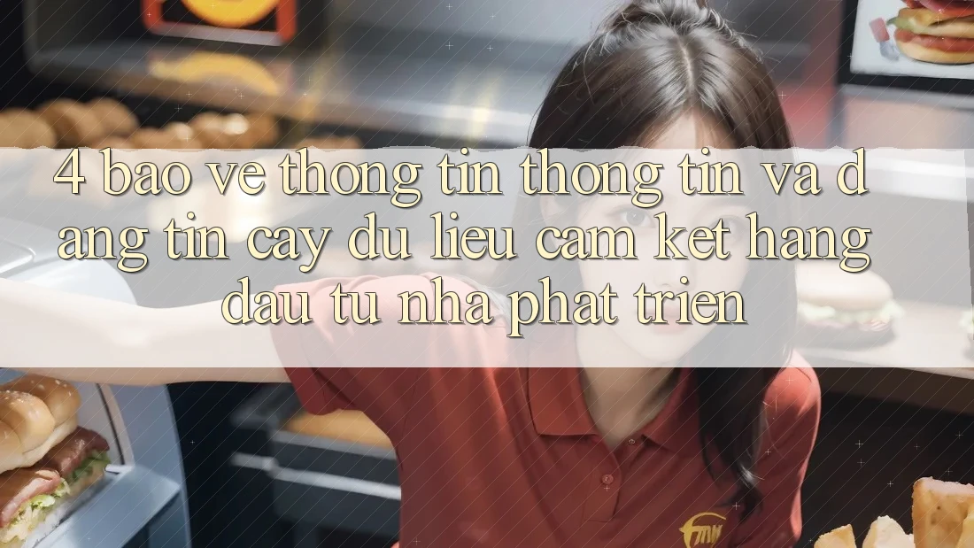4. Bảo vệ thông tin thông tin và đáng tin cậy dữ liệu: Cam kết hàng đầu từ nhà phát triển